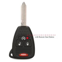 Jingyuqin 10X Car Key Shell Case 2/3/4/5/6 Butto for Chrysler Pacifica Aspen 300 Dodge RAM Caravan Jeep Commander Grand Cherokee