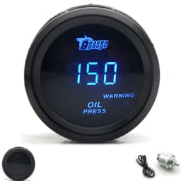 2' 52mm Car Digital Turbo Boost Gauge PSI BAR Water Temp Oil Temp Oil Pressure Gauge Voltmeter EGT Tachometer RPM Gauge