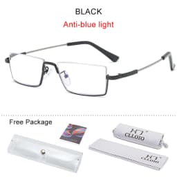 CLLOIO New Trend Multifocal Business Reading Glasses Men Memory Titanium Half frame Anti Blue Ray Progressive Glasses for Women