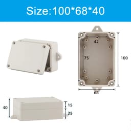 Wall Mounted Outdoor Gray Plastic Enclosures Custom IP65 ABS Waterproof Electrical Junction Box Eith Ear Electrical Project Box