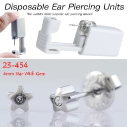 1PC Sterile Disposable No Pain Ear Piercer device Ear Cartilage Piercing Gun Tool Kit Unit Built In CZ Birthstone Earring Stud