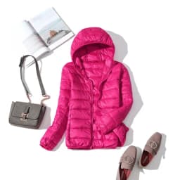 Down Parka Women Ultra-light Thin Down Jacket 2024 Autumn Winter Slim Short Hooded Warm White Duck Down Coat Women's Outerwear