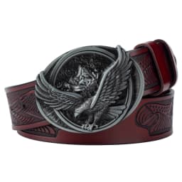 Spread Your Wings And Fly Eagle Buckle Genuine Leather Belt For Man