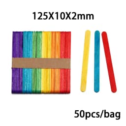 50-150Pcs Epoxy Resin Jewelry making Tools Silicone Wood Stick Natural Wooden Pop Popsicle Sticks Wood Craft Ice Cream Sticks