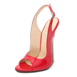 Crossdresser Luxurious Summer Red Sandals 16cm Thin High-heeled Wedding Shoes Woman Female Buckle Sequins Steel Pipe Dance Pumps