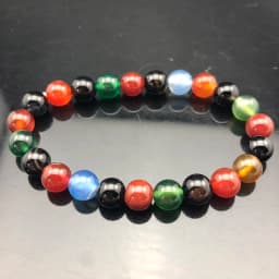 Chakra Quartz Crystal Agate Bracelet Men 8mm Natural Stone Lava Tiger Eye Black Onyx Healing Beaded Yoga Bangle Women Jewelry