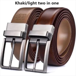 1Pcs Men's Leather Reversible Belt - Classic & Fashion Designs Two in One Belts With Rotated Buckle Ceinture Size 75-160cm