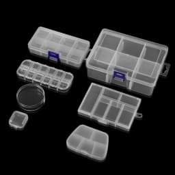 Transparent Plastic Storage Jewelry Box Compartment Adjustable Container For Beads Earring Box For Jewelry Rectangle Box Case