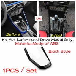 Center Control Gear Shift Panel Inner Door Armrest Handle Cover Trim Black Fit For VW Volkswagen Polo 2019 - 2023 Accessories
