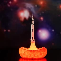 C2 Dropship 3D Print Galaxy LED Night Light Space Shuttle Rocket Lamp Saturn V Lamp For Space Lovers USB Charging Switch Control