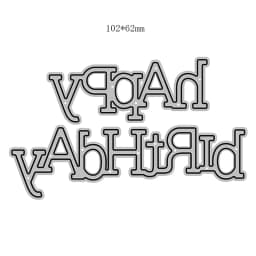 2022 New Arrival Metal Happy Birthday Phrase Word Letter Cutting Dies for Scrapbooking Greeting Card Making Stencils Paper Craft