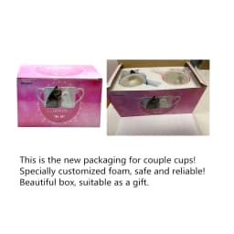 2pcs 3D cat cup stereo cat couple ceramic mug pink and blue cat kiss cat to mugs Valentine's Day gift marriage housewarming
