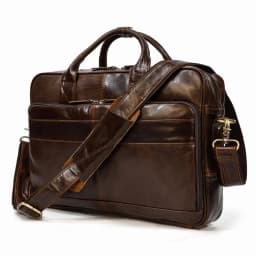 Men Briefcase Genuine Leather Laptop Bag 14 15.6" PC Doctor Lawyer Computer Bag Cowhide Male Briefcase Leather Men Business Bag