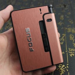Portable Automatic Cigarette Case Metal Cigarette Boxes 10PCS Cigarette Holder Case Not Lighter Gadget For Men Christmas Gifts