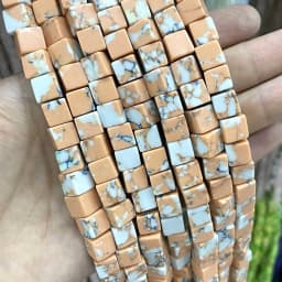 8*8mm Natural Square Agates Tiger Eye Turquoises Amazonite Crystal Jades Stone Beads For Jewelry Making DIY Bracelet Necklace