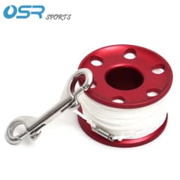 50m Scuba Diving Spool Finger Reel with Stainless Steel Bolt Snap Hook SMB Equipment