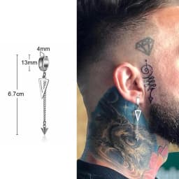 FUN GRENADE SHAPED EARRINGS FOR MEN JEWELRY STAINLESS STEEL HOOP EARING GIFT FOR HIM