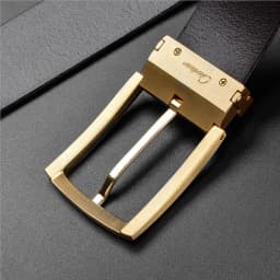 2026 new design belt high quality men belt genuine leather strap trousers first layer ciartuar brass pin buckle