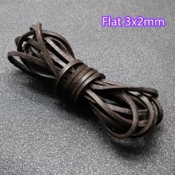 2m/Lot Brown Genuine Leather Cord 1/2/3/4/5/6/8mm Round Flat Leather Strap Rope String for DIY Bracelet Necklace Jewelry Making
