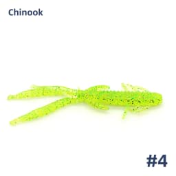 Chinook Soft Bait Lure 70mm 1.8g 10pcs Bamboo Shrimp Lure Wobblers Worm Fishing Silicone Fish Artificial Bait