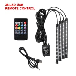 Universal Car RGB Ambient Lights LED Strips Interior Lamps 8 Colors Decorative Off Road 4x4 SUV Automobile Accessories Smart 12V