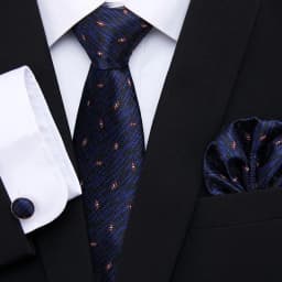 Hot Sale 7.5 cm Tie Pocket Squares Cufflink Set Necktie Pink Purple Hombre Printed Formal Clothing Accessories Fit Party