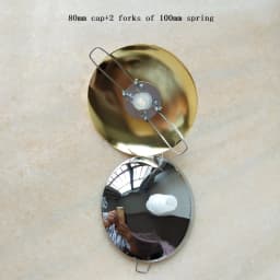 2pcs/lot lamp base tray Metal cap arc cover flying saucer+2 forks/3 forks fixing spring+cable grips lighting accessories