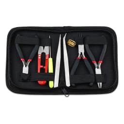 8PCS Stainless Jewelry Making Tools Set with Plier, Round Nose Plier, Scissor Tweezers Beading Tool Kit for Bracelet Necklace DI