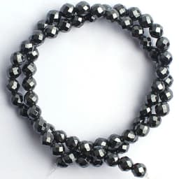 Natural Hematite Stone Beads Rose Gold Silver Color Faceted Loose Spacer Beads For Jewelry DIY Making Bracelet Accessories 15''