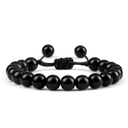 Men Energy Beads Bracelet Adjustable Natural Stone Agates Onyx Charm Bracelets Chakra Healing Women Yoga String Bangles Jewelry