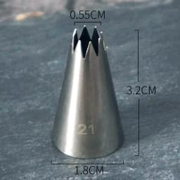 #13-22 Open Star Icing Nozzle Stainless Steel Small Size Piping Tip Cake Decorating Tips Royal Icing Pastry Tip Tools Bakeware