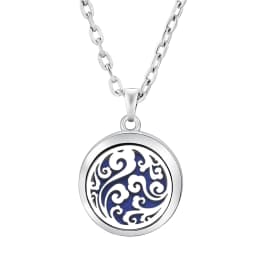 Fashion Aromatherapy Diffuser Star Moon Necklace Stainless Steel High Quality Heart-Shaped Essential Oil Lockets Pendant Jewelry