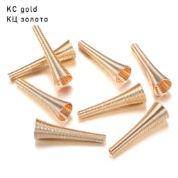 12pcs/lot 30x10mm Metal Spring Beads Caps End Cap Spacer Beads Cconnector Stoppers For DIY Fitting Jewelry Making Accessories