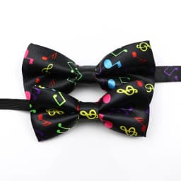 Men's Music Theme Bow Ties Polyester Parent-Child Bowtie Set Piano Stave Guitar Star Pattern Mens Party Prom Cravat Accessory
