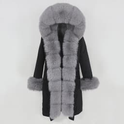 OFTBUY X-long Parka Waterproof Outerwear Real Fur Coat Winter Jacket Women Natural Fox Fur Hood Luxury Outerwear Detachable New