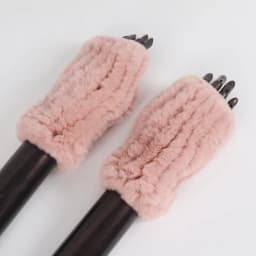 New Women 100% Real Genuine Knitted Rex Rabbit Fur Mittens Winter Warm Lady Real Fur Fingerless Gloves Handmade Knit Fur Mitten