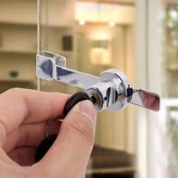 4Pcs Sliding Glass Door Lock Display Case Lock Ratchet Lock with Chrome Finish, Security, Keyed Alike Showcase Display