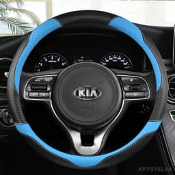 PU Leather Car Steering Wheel Cover for Kia Ceed Sportage Picanto Cerato Seltos Soul Stonic Stinger Rio 3 4 5 Auto Accessories
