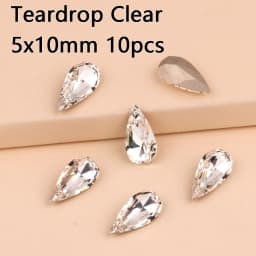 Different Shapes Super Clear 10PCS Rhinestones Glass DIY Accessories Crafts Crystal Jewels Beads For Nail Art Garment Decoration
