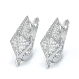 New DIY Earrings Clasps Hooks for Woman Handmade Jewelry Making Accessories Gold Color Brass Zircon Earrings Hook