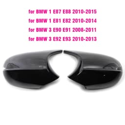 Car Styling Black Carbon Fiber for BMW E81 E82 E87 E88 Pre-LCI E90 E91 E92 E93 LCI M3 Style Rearview Mirror Cover Caps