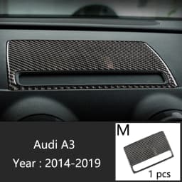 Carbon Fiber For Audi A3 8V S3 Car Interior Gearshift Air Conditioning CD Panel Door Armrest Cover Trim Stickers Accessories