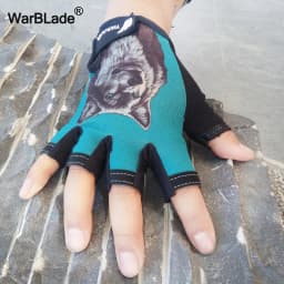Men's Half Finger Gloves Wolf Pattern Sports Tactical Gloves Slip-resistant Antiskid Cycling Bike Gym Fitness Semi-finger Gloves