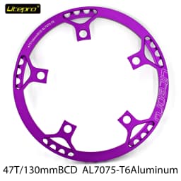 Chainring Litepro 130BCD 47/53/56/58T BMX Chainring Folding Bicycle Chainwheel Protector Bike Crankset Tooth Folding Bike Parts