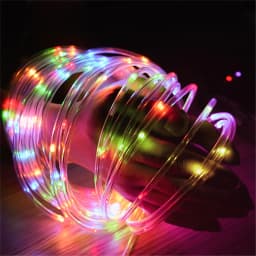 100/200/300 LED Rope String Lights Waterproof Copper Wire Tube Fairy Garland Christmas Light for Garden Yard Path Tree Decor
