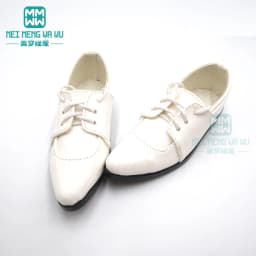 9-11cm Shoes for Doll Fits BJD Uncle Spherical Joint Doll Fashion Stitching Leather Shoes Black, Brown