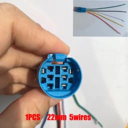 12mm 16mm 19mm 22mm 25mm Cable Socket for Metal Push Button Switch Wiring 2-6 Wires Stable Lamp Light Button