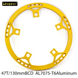 Chainring Litepro 130BCD 47/53/56/58T BMX Chainring Folding Bicycle Chainwheel Protector Bike Crankset Tooth Folding Bike Parts