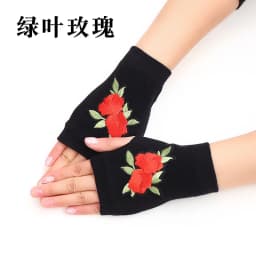 Lovely Cartoon Animals Pattern Skull Winter Rivet Gloves Women Warm Knitted Diamonds Sequins Cool Fingerless Dancing Gloves G101