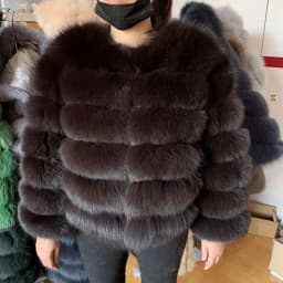 100% Natural Fur Jacket Real Fur Coat Winter Jacket Women Natural Fox Fur Luxury Fashion 50cm Short Jacket Wholesale Hot 2022